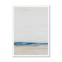 Blue Coastal Painting | Abstract Beach Painting - Framed Wall Art
