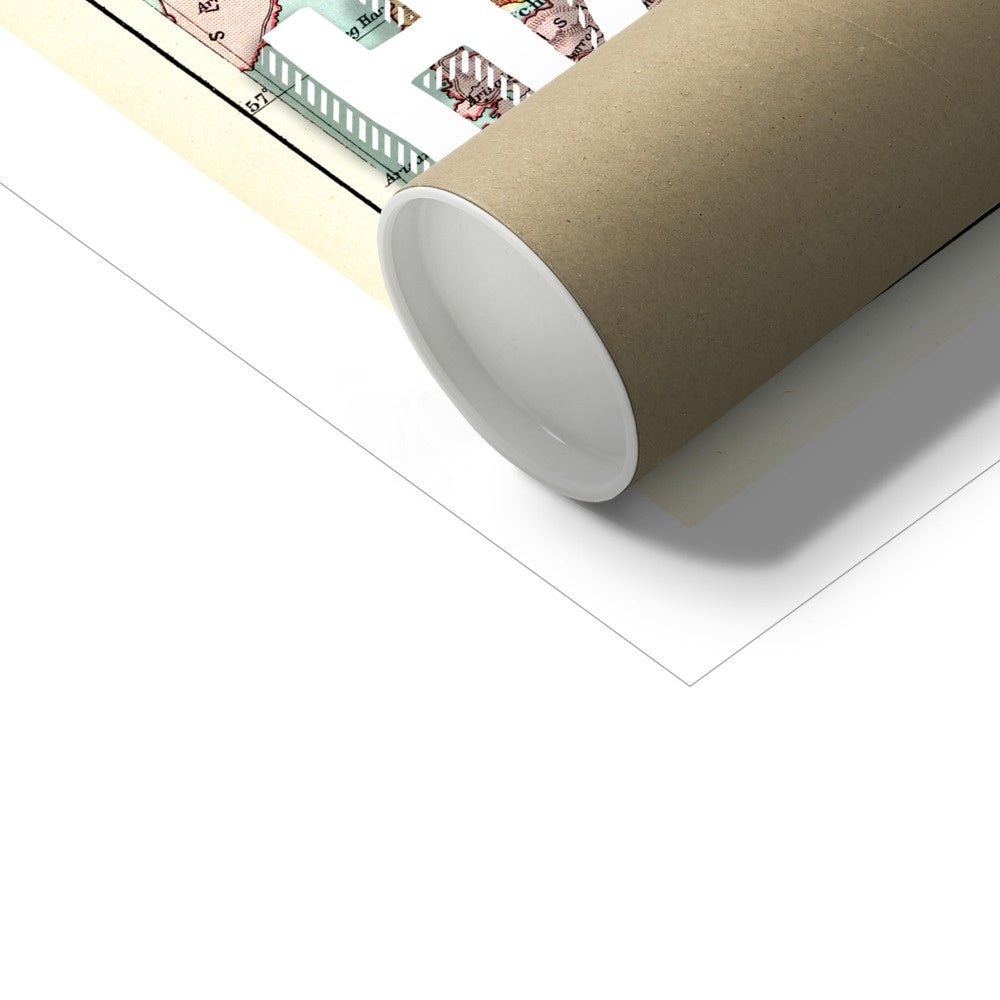 Ben Nevis Map Print | Our Happy Place Map In White - Framed Print