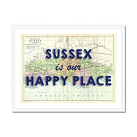 Sussex is our Happy Place | Dk Navy Special - Framed